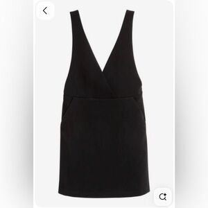 H&M Black A line V-Neck Mini Dress Size 10
